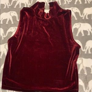 Velvet crop top